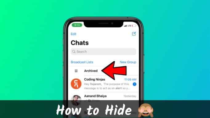 How to Hide Archived Chats on WhatsApp iPhone