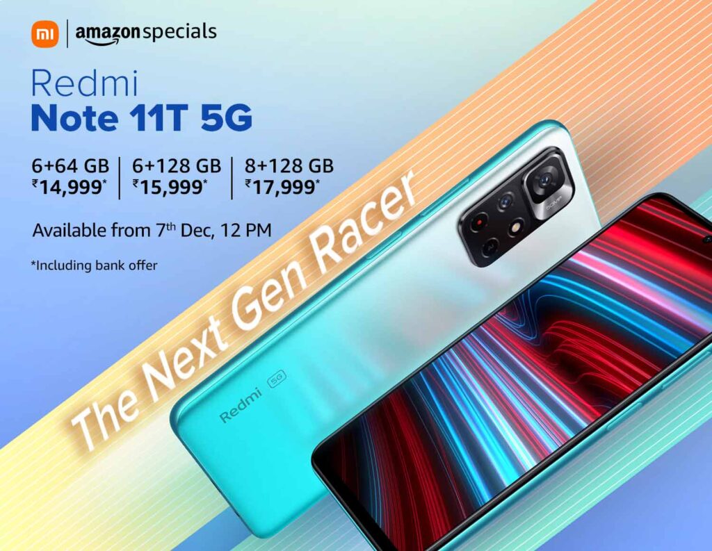 Redmi Note 11T 5G Price in India