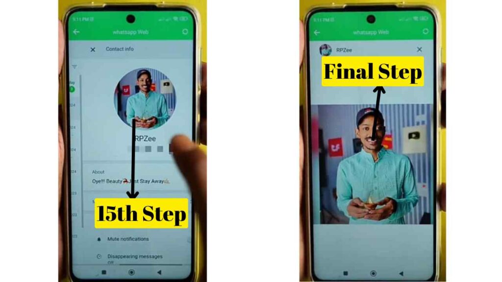How to Take Screenshot of Whatsapp DP